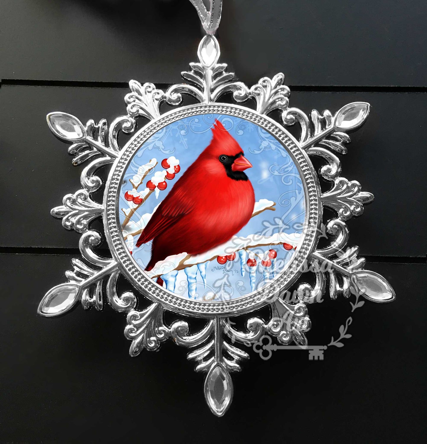 Cardinal Ornament / Cardinal Christmas Ornament / Cardinal Memorial Ornament / Bird Ornament / Custom Cardinal Ornament / Memorial Ornament