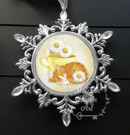 Ginger Cat Ornament / Orange Cat Ornament / Cat Ornament / Cat Lovers Gift / Cat Memorial Ornament / Orange Tabby Cat / Tabby Cat Ornament