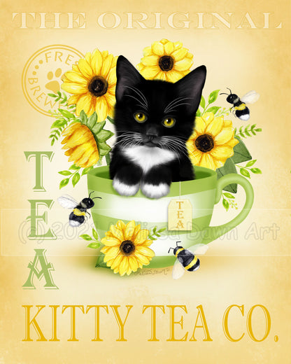 Cat Jewelry / Tuxedo Cat Necklace / Cat Memorial Locket / Cat Necklace / Black and White Cat Locket / Locket / Tuxedo Cat / Sunflower Cat