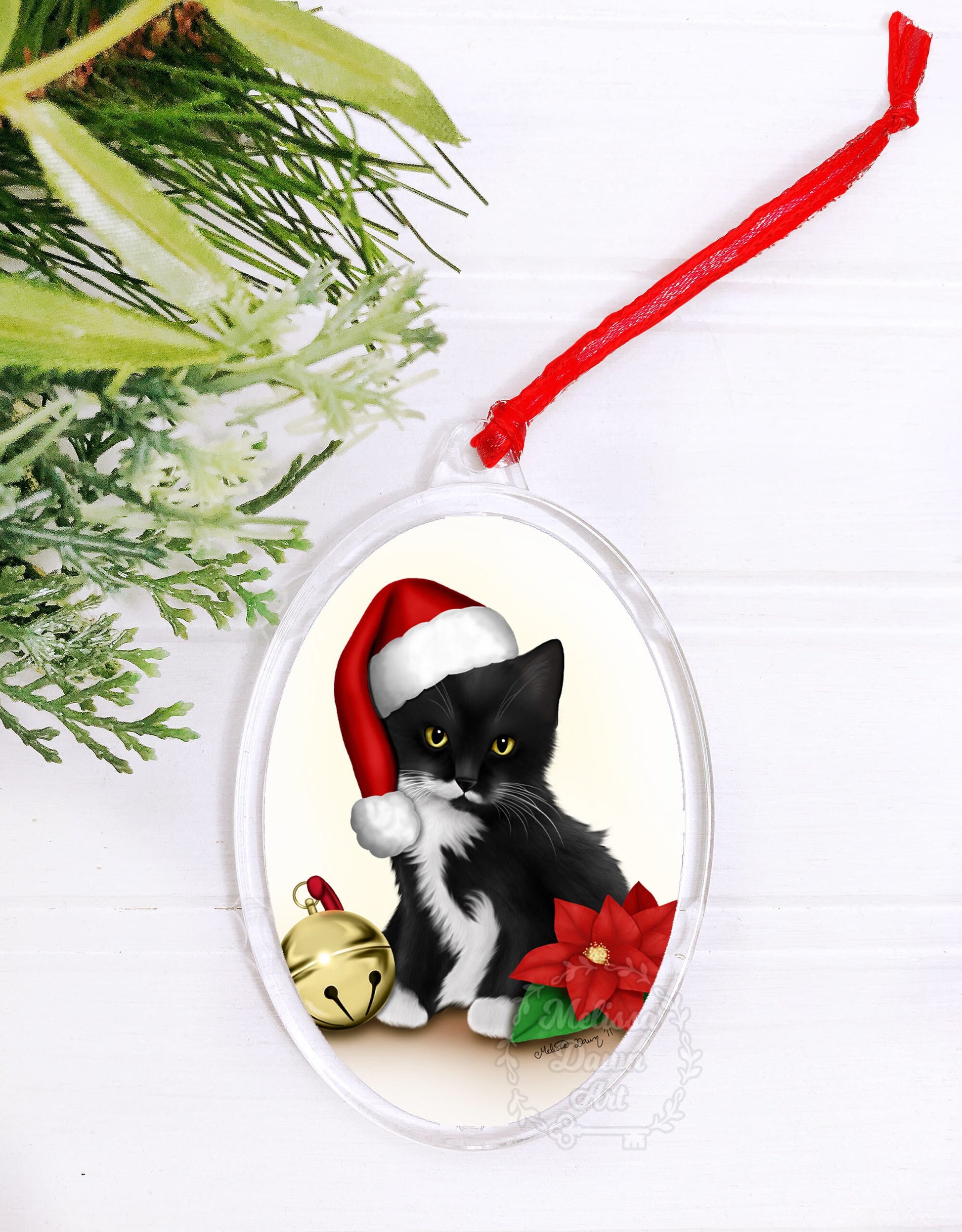 Santa Cat // Tuxedo Cat Ornament // Cat Lover Gift // Cat Ornament // Christmas Ornament // Santa Cat Ornament // Tuxedo Cat // Santa Claws